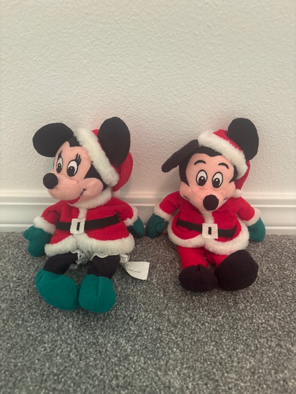 Christmas Mickey and Minnie Dolls